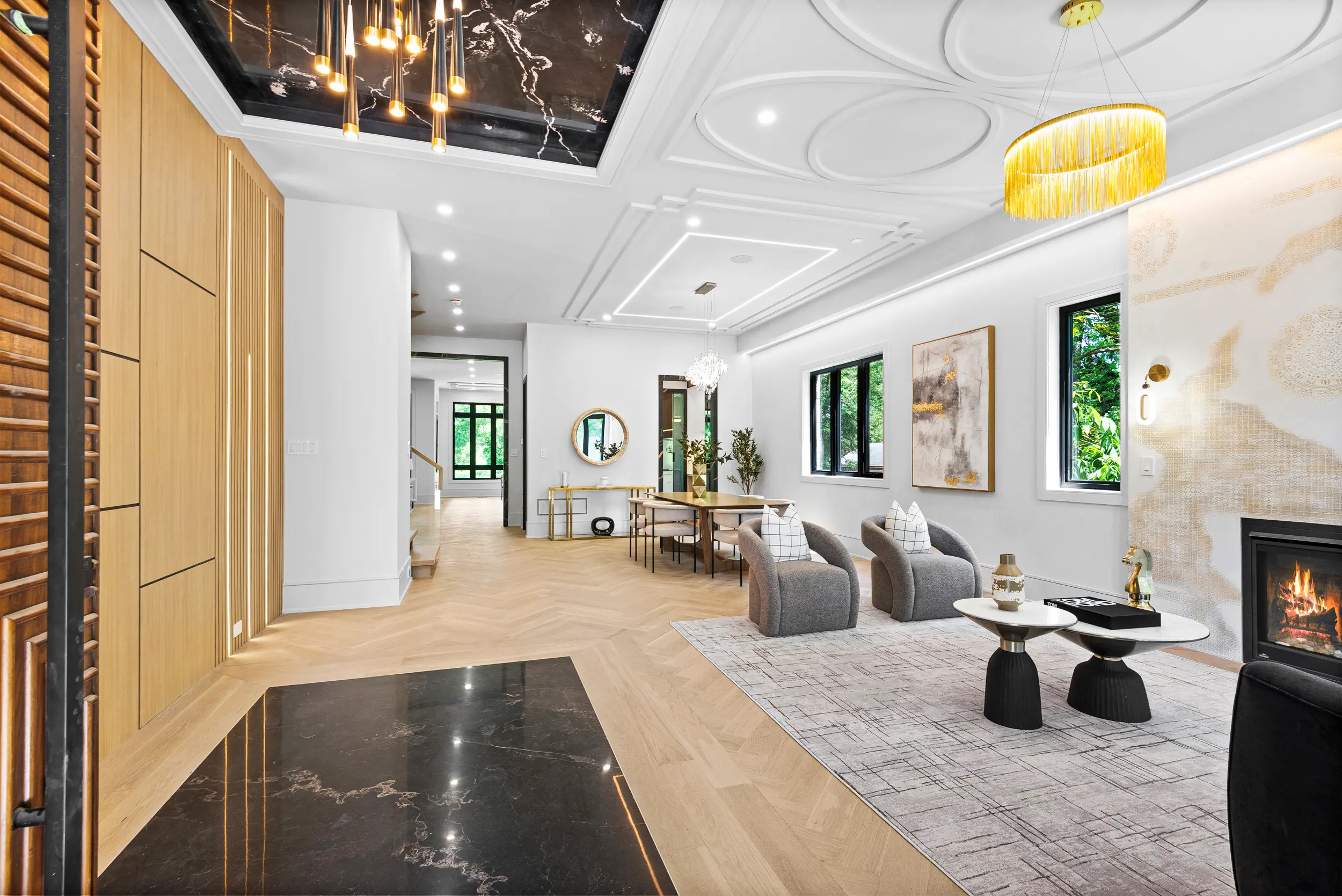Luxury real estate photography of an open-concept interior in Whitby Ontario
